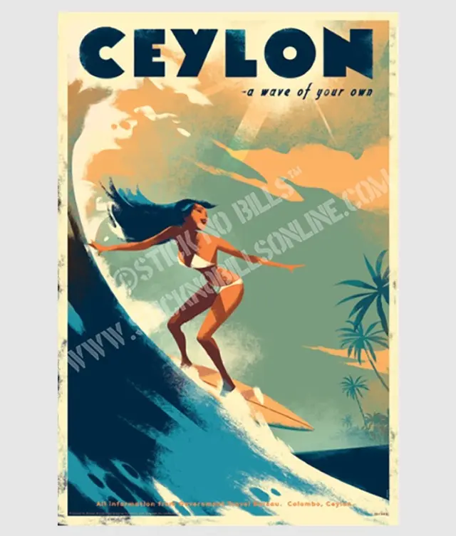 Ceylon 'A Wave of Your Own' Thalpe Beach | Unframed | A1 -