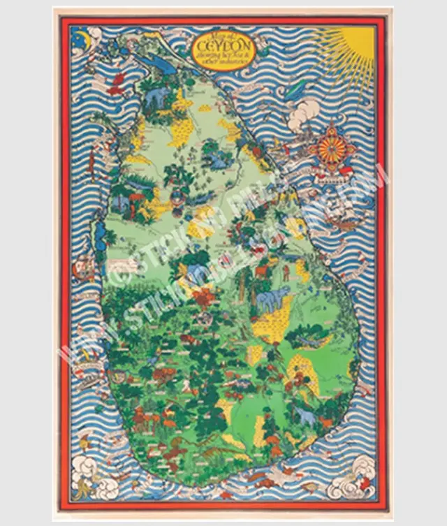 Ceylon - Her Tea & Other Industries, 1934 | Unframed | A3 -