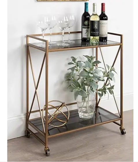 Chesnut Steel Bar Cart - Siarra & Co