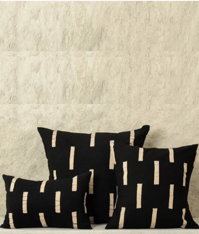 Dash Cushion Cover Black | Set of 6 - Design Edit