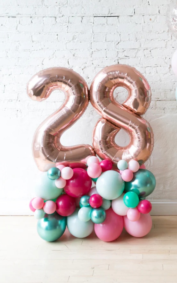 Large Number Balloon Installation | Colours Customizable -